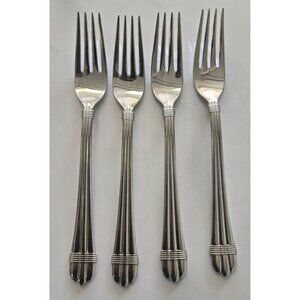 Hamilton Silversmiths Odyssey Stainless Steel Salad Forks 7.25in Lot